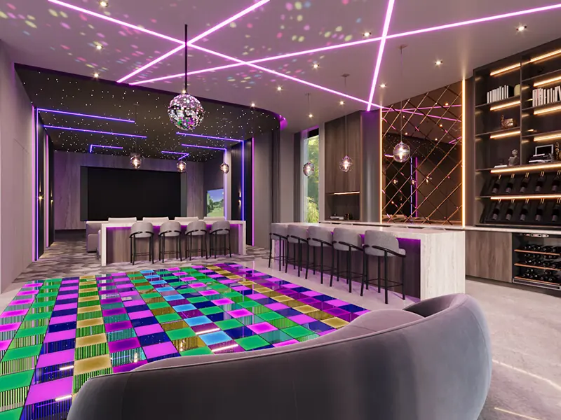 3D Interior Visualization - Theatre, Bar, Lounge and Dance Floor