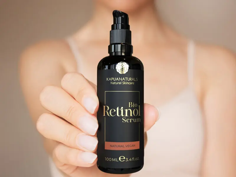 3D Product Render - Woman Holding Retinol Serum